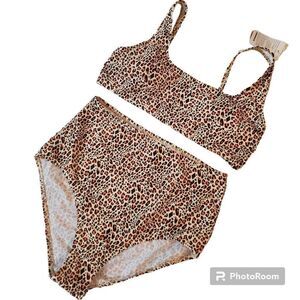 NWT Cocoship animal print highwaist bikini set 10